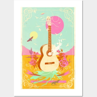 DESERT GUITAR II Posters and Art